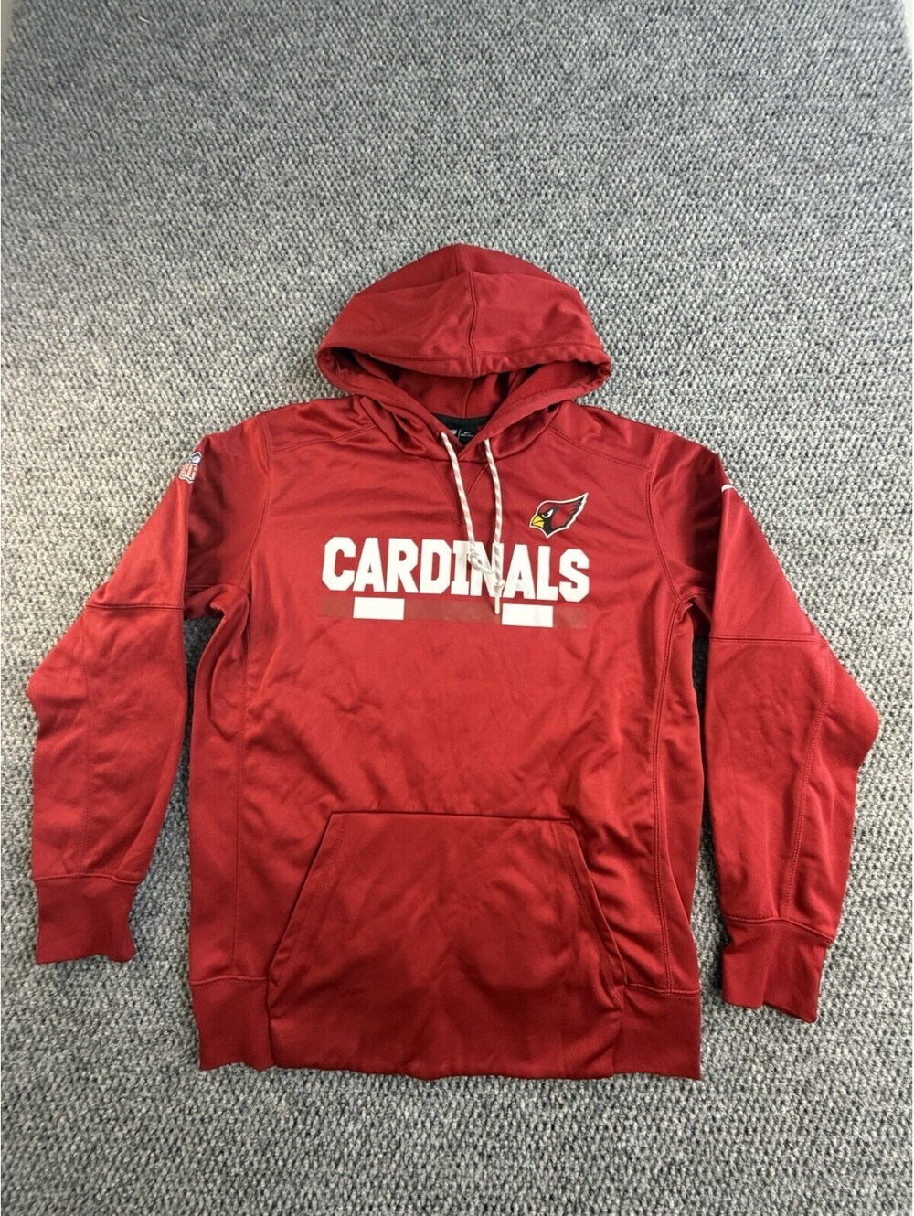 Nike Dri-FIT Arizona Cardinals NFL On Field Hoodie Men’s Large Red Pullover